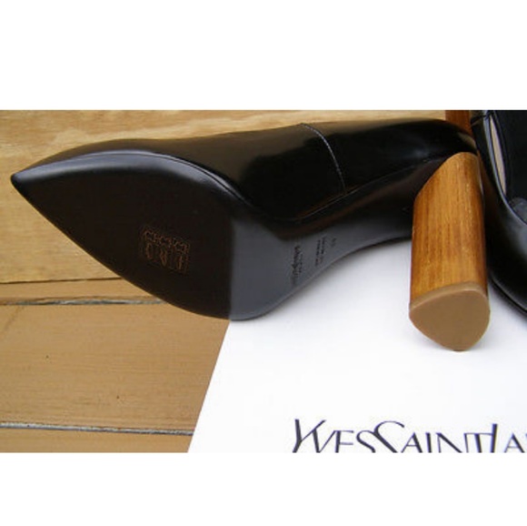 New Yves Saint Laurent sz 39/8.5 black pumps w/box - Picture 7 of 7